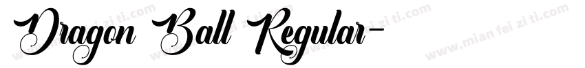 Dragon Ball Regular字体转换